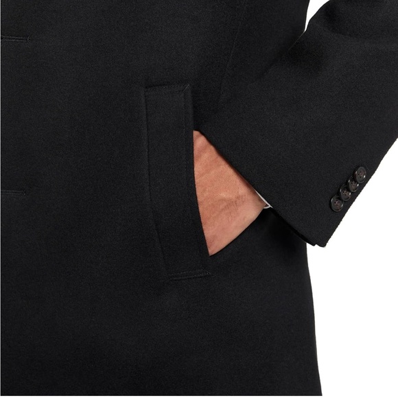 Kenneth Cole Men's Classic Black Trench Coat 44r nwt - Picture 2 of 15